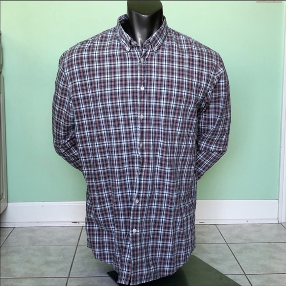 Hugo Boss Orange Plaid Slim Fit Button Front XXL - Picture 2 of 4